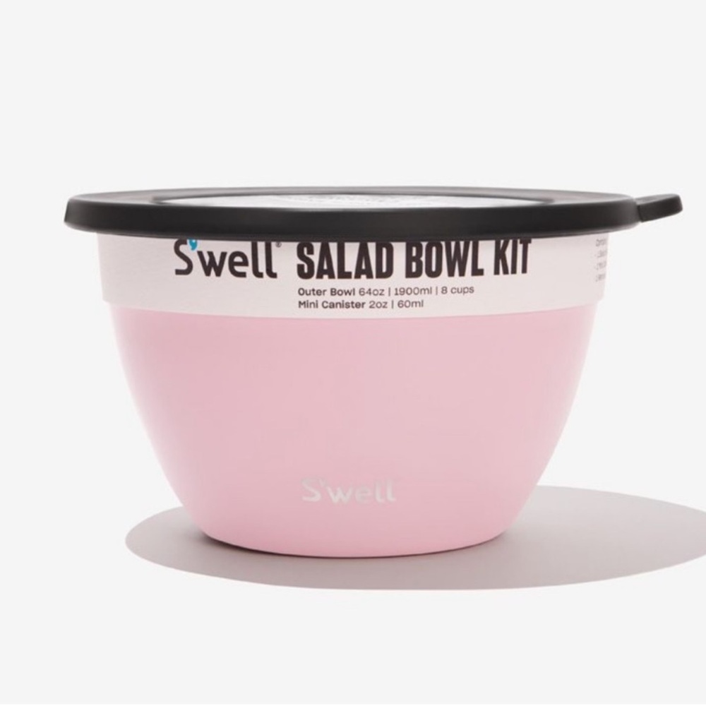 S’well Salad Bowl Kit Peony Bottle NWT